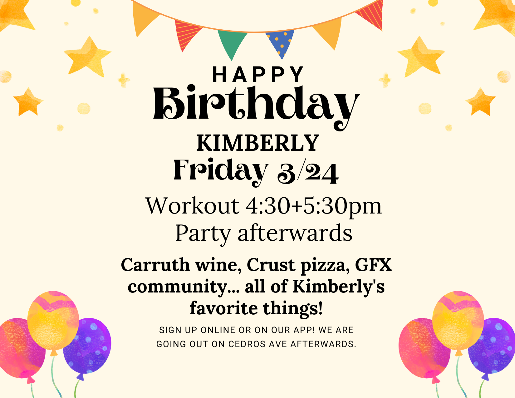 Kimberly’s Birthday Party 3/24!